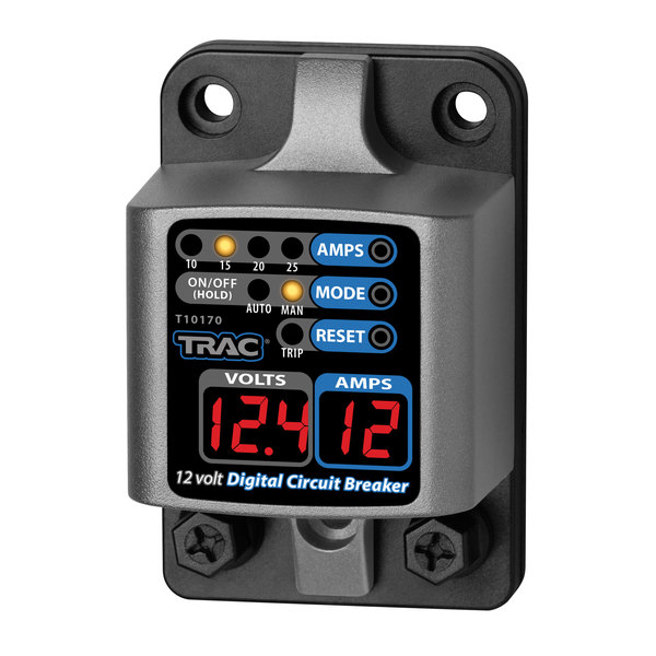 Trac Outdoors Digital Circuit Breaker Wth Display Circuit Breaker, 10-25A, 12V 69401